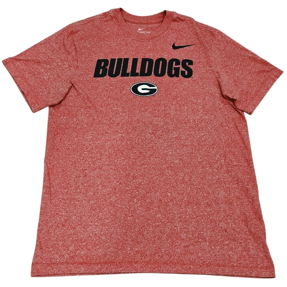 Georgia Bulldogs Nike T-Shirt Men's Medium Red Heather UGA Dawgs NCAA Football